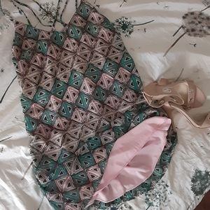 Pink and turquoise dress